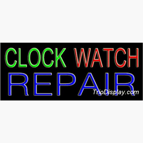 Clock/Watch Repair Neon Signs