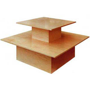 2 Tier Table - 36" Square Bottom Level with 23" Square Top Level