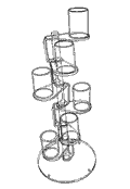 Adjustable Bin/Cup Tower: Large (Acrylic)