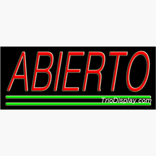 Abierto Neon Signs