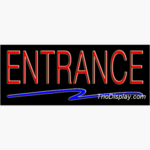 Entrance/Exit Neon Signs