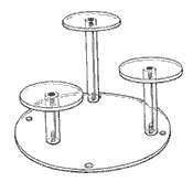 Round Base Risers: 3 pedestals (Acrylic)