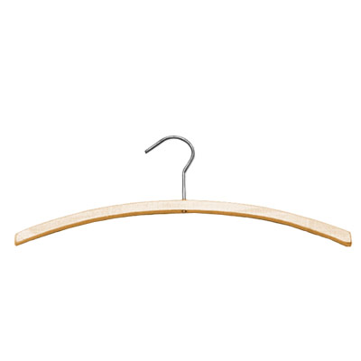 16" Economy Natural Wood Top Hanger (100 ct)