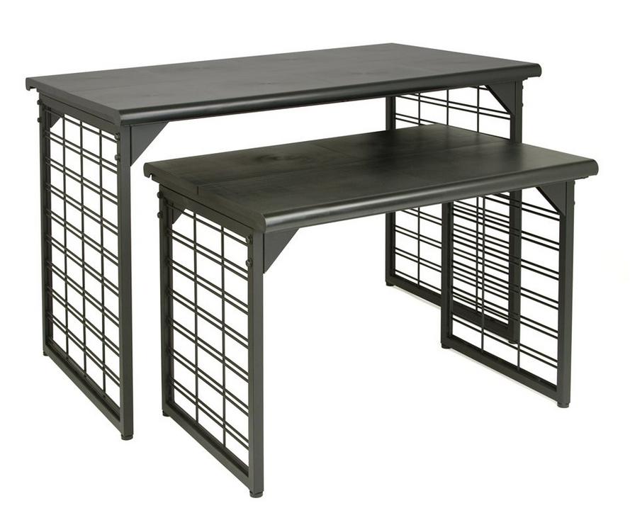 Set of 2 - Nesting Table Black