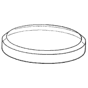 Beveled Round Base Height 1, Diameter 9 (Acrylic)