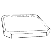 Top-Beveled, Corner Cut Base 2 x 2, Clear Finish (Acrylic)