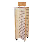 Four-Way Tower Wooden Slatwall Merchandiser