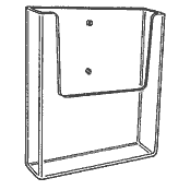 8 1/2 x 11 Wallmount Catalogue Holder (Acrylic)