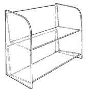 Compact-Disc Shelves: two shelves (Acrylic)