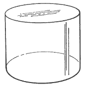 Solid Acrylic Column Height 1 1/2, Diameter 2 1/2 (Acrylic)