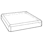 Beveled Base Width 2, Depth 2 (Acrylic)