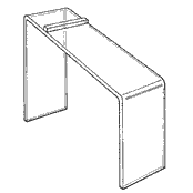 Heel Rest Shoe Display 3 1/8 x 3 (Acrylic)