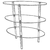 Oval Shelf Unit