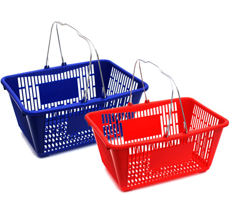 Single Plastic Shopping Basket: JUMBO