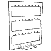 Standing Panel 12 Pair Earring Display (Acrylic)