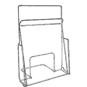 Hold-Down Style Brochure Holder for 8 1/2 x 11 (Acrylic)