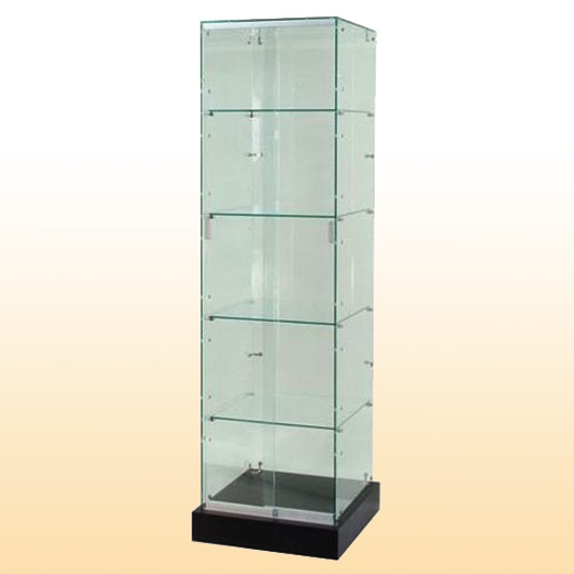 6' High - Glass Tower Case with Lock