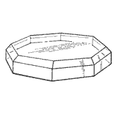 Octagonal Base Width 6, Depth 6 (Acrylic)