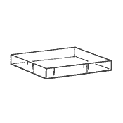 Saw-Cut Polished Edges Width 4, Depth 4 (Acrylic)