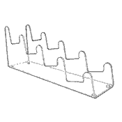 Low-Rise Tiered Easel PR4 6 3/4 x 4 3/8 (Acrylic)