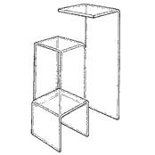 Three-Tiered Platform Risers (Acrylic)