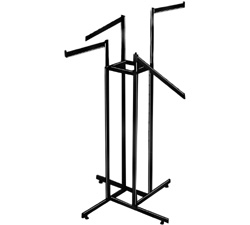 4 Way Square Tubing Rack w/Mixed Arms