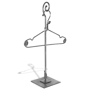 Raw Steel Adjustable Hook Stand