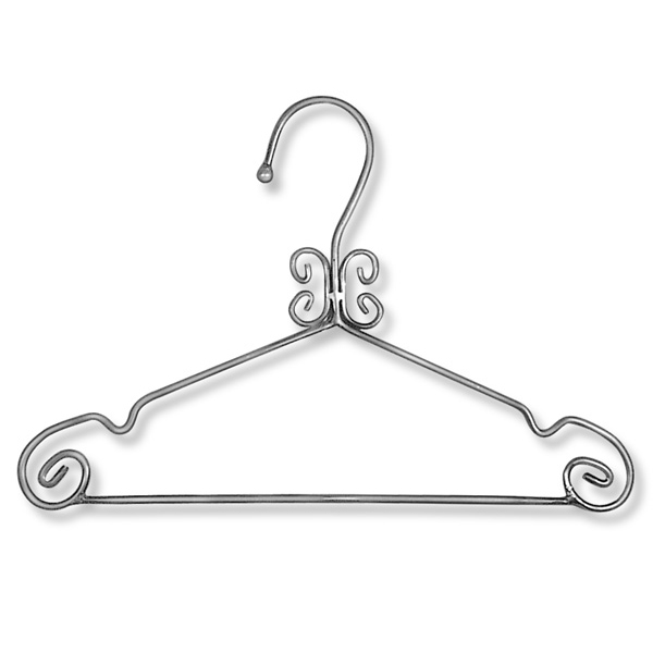 Decorative Scroll Suit Hanger : [Raw Steel]