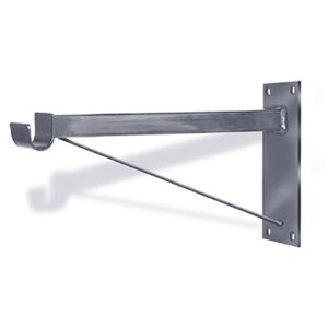 12" Straight Wall Bracket : [Raw Steel]