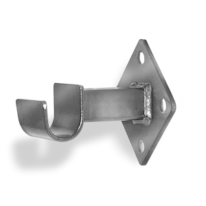 3" Straight Wall Bracket : [Raw Steel]