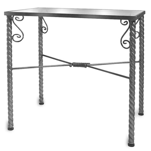 Display Table with Glass Top : [Raw Steel]