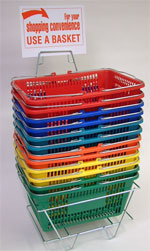 PVC sleeves on handles (regular baskets only)
