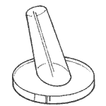 Single Acrylic Ring Finger on Round Base (Acrylic)