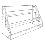 Straight-Rack Card Display 13 3/8 x 14 1/4 x 7 1/4 (Acrylic)