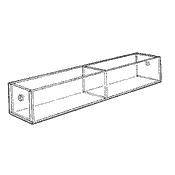 Revolving Bin 2 Compartment Tray YT2S (Acrylic)