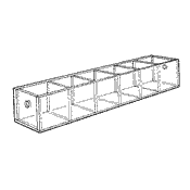 Revolving Bin 6 Compartment Tray YT6S (Acrylic)