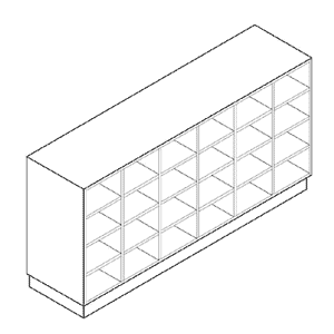 Lower Storage Cabinet for T-shirt Display