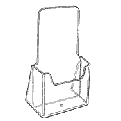 Tri-Fold Brochure Holder 7 1/4 x 4 1/2 x 2 1/2 (Acrylic)