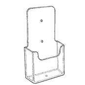 Tri-Fold Brochure Holder 7 1/4 x 4 1/2 x 1 7/8 (Acrylic)