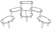 Extra Large Oval-Platform Displays (Acrylic)