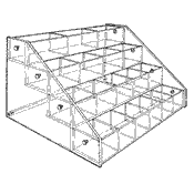 Extra Large Bin: 4 Trays (acrylic)