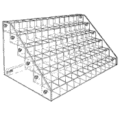 Wide Bin: 6 Trays (Acrylic)