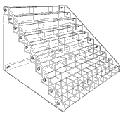 Wide Bin: 10 Trays (Acrylic)