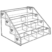 Narrow Bin: 4 Trays (Acrylic)