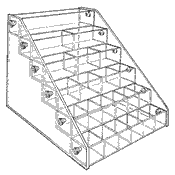 Narrow Bin: 6 Trays (Acrylic)