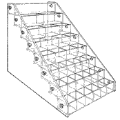 Narrow Bin: 8 Trays (Acrylic)