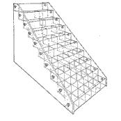 Narrow Bin: 10 Trays (Acrylic)