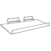 Economy Shelf With Lip 10 x 3 1/2 (Acrylic)