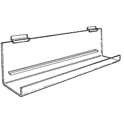 Tilted Large "J" Shelves