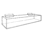 Standard 1 Compartment Bin Tray (Acrylic)